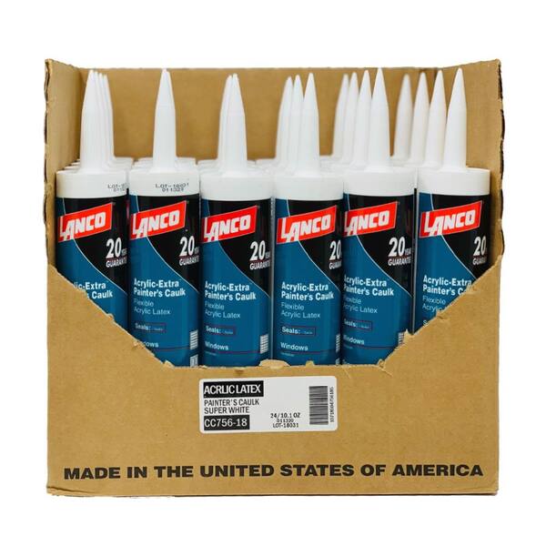 Lanco 10.1 oz. White Acrylic Latex Painters Caulk (24Pack)CC75632