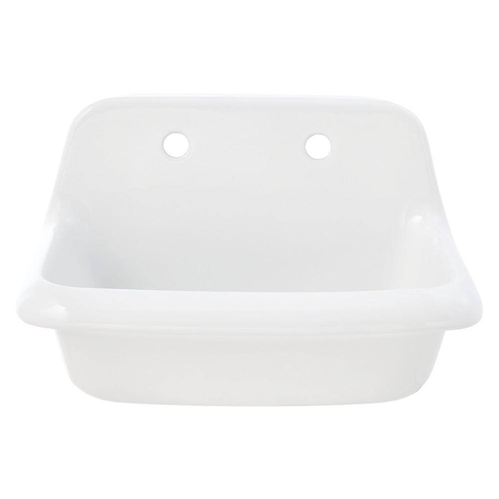 Kingston Brass Doriteal Wall Mount Ceramic Bathroom Sink in Glossy White HGPLWS241715 - The Home ...