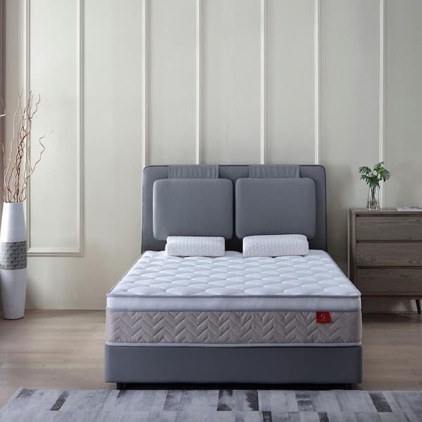 Full Size Medium Firm 12 in. Hybrid Mattress, CertiPUR-US Memory Foam & Pocket Springs, Cooling Breathable Cover