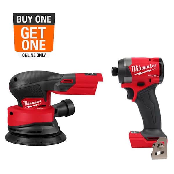 M18 18V Lith-Ion Brushless Cordless FUEL 5 in. Random Orbit Sander w/ 1/4 in. Impact Driver