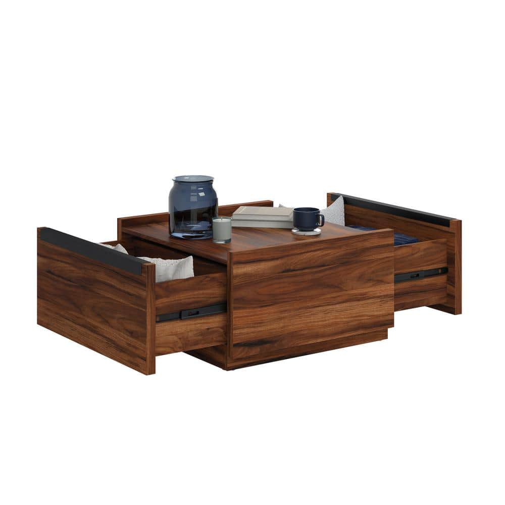 Manhattan Gate Blaze Acacia Modern Square Coffee Table with Storage