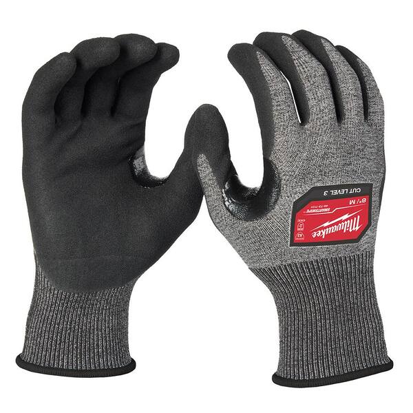 Milwaukee Medium High Dexterity Cut 3 Resistant Nitrile Dipped Outdoor and Work Gloves