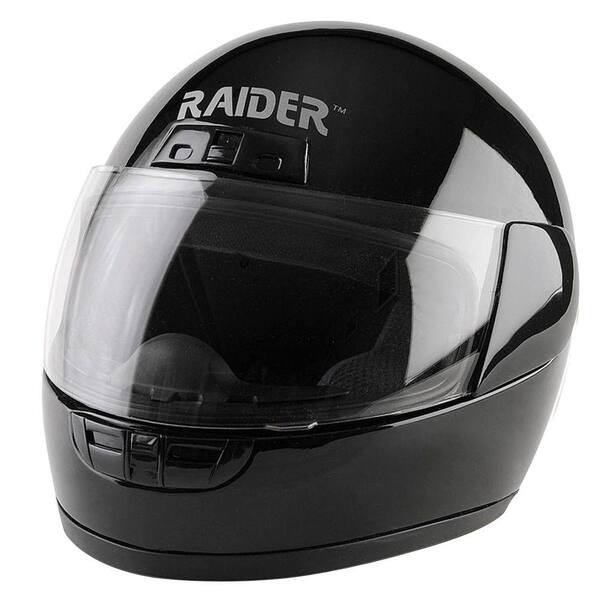Raider Large Youth Black Full Face Street Helmet