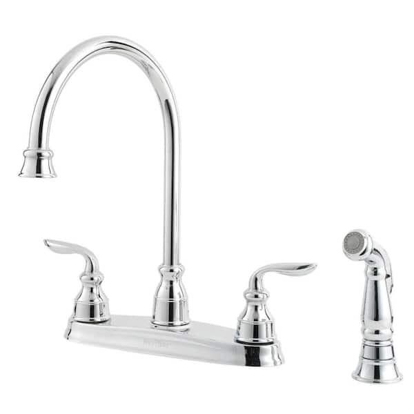 Pfister Avalon 2-Handle Kitchen Faucet in Polished Chrome GT364CBC ...