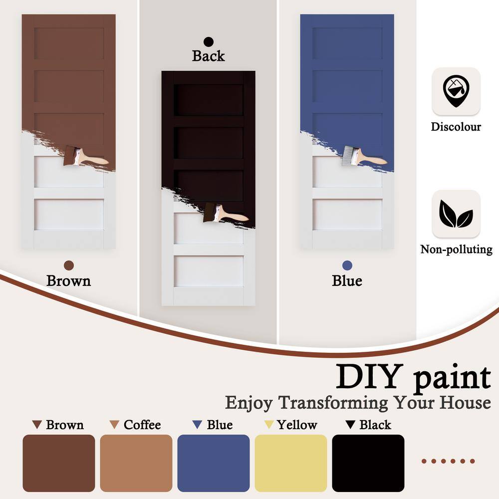 30 in. x 80 in. Primed White MDF Sliding Barn Door with Frosted Glass and Nickel Hardware