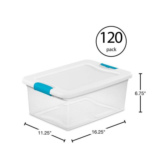Ucake 20 Quart Plastic Storage Bins with Lids, Clear Plastic Latching Bins,  Pack of 4