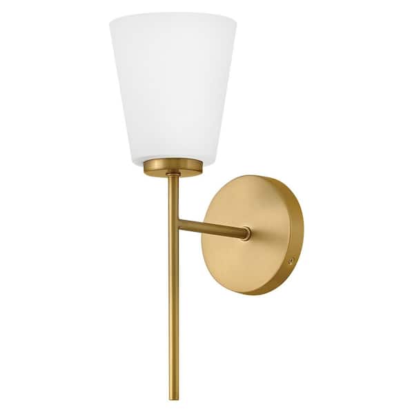 LARK - Bri 5.5 in. 1 Light Lacquered Brass Vanity Light