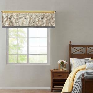 Belle 18 in. L x 50 in. W. in Yellow Polyester Light Filtering Valance