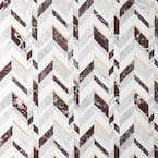 Tyra Bordeaux 11.81 in. x 18.89 in. Polished Marble Wall Mosaic Tile (1.55 sq. ft./Each)