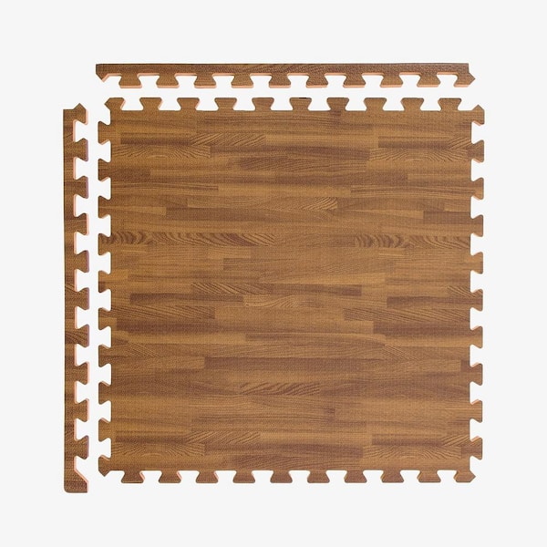 FLOORINGINC Light Oak 2 ft. x 2 ft. x 5/8 in. T Soft Wood Print Foam Flooring Tiles (12 Tiles/48 sq. ft.)