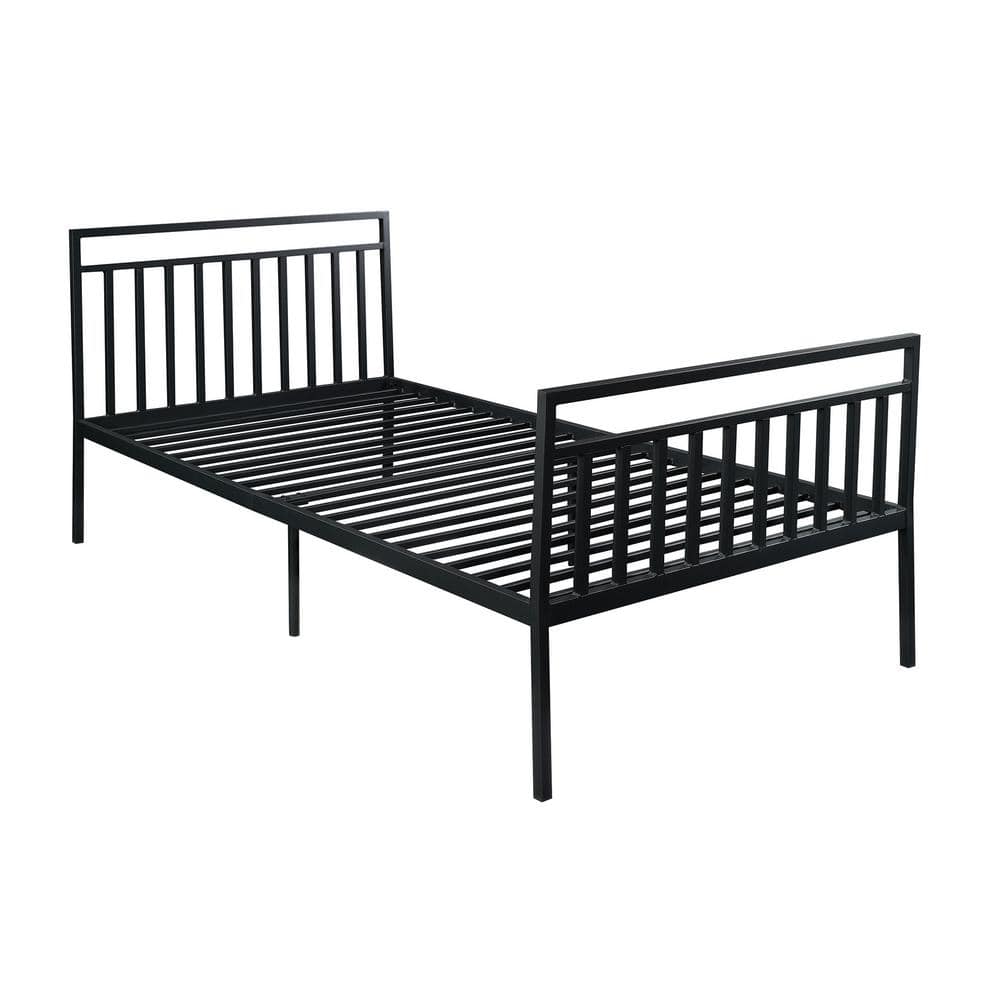SAUDER North Avenue Black Twin Platform Bed 424939 - The Home Depot