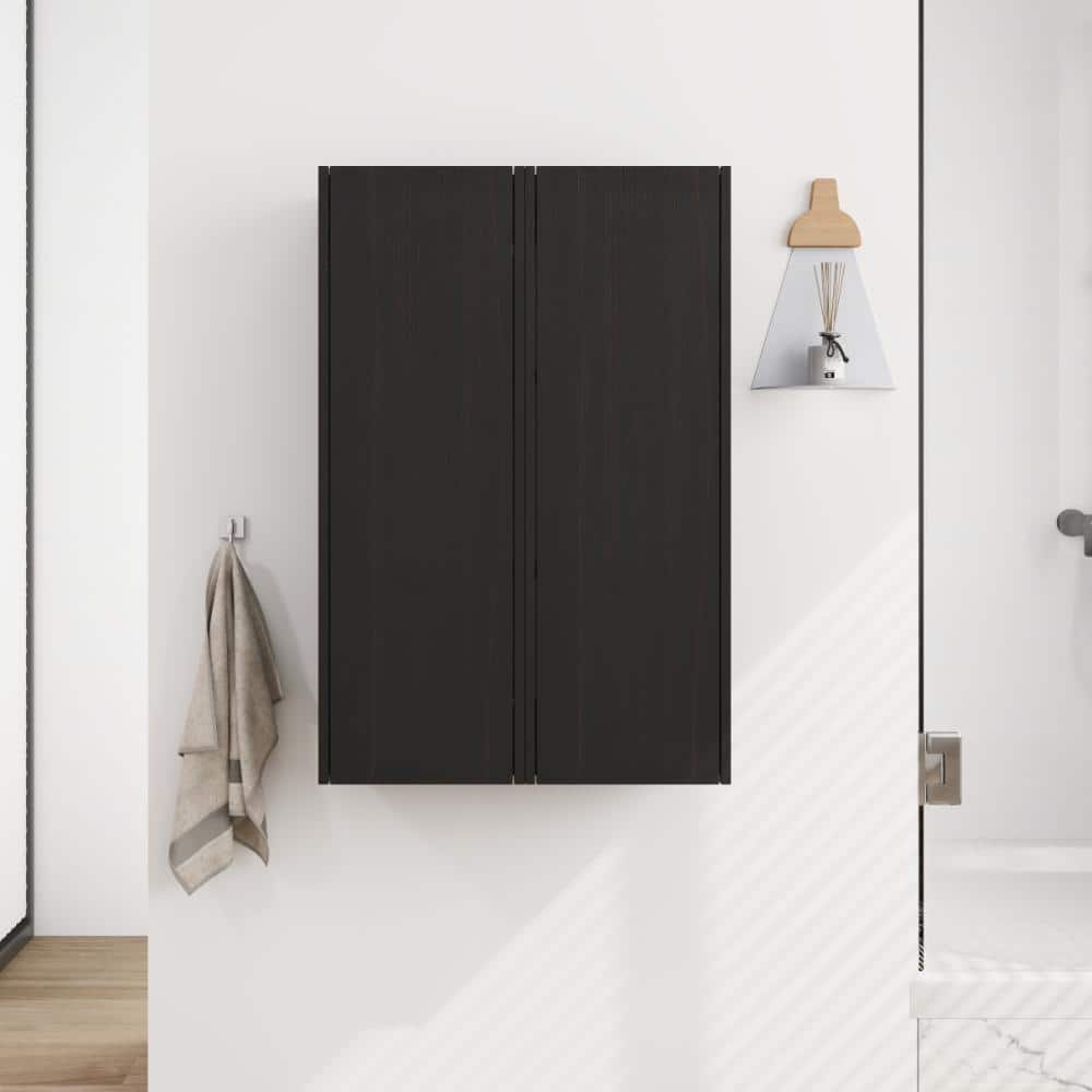 23.62 in. W x 9.81 in. D x 35.44 in. H Wall Cabinet Storage in BrownBlack price history on PriceWatchPro