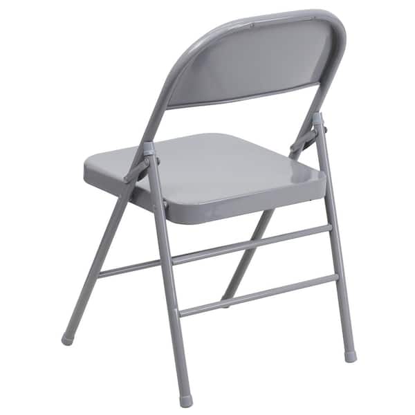 Carnegy Avenue Gray Metal Folding Chair (2-Pack) CGA-RB