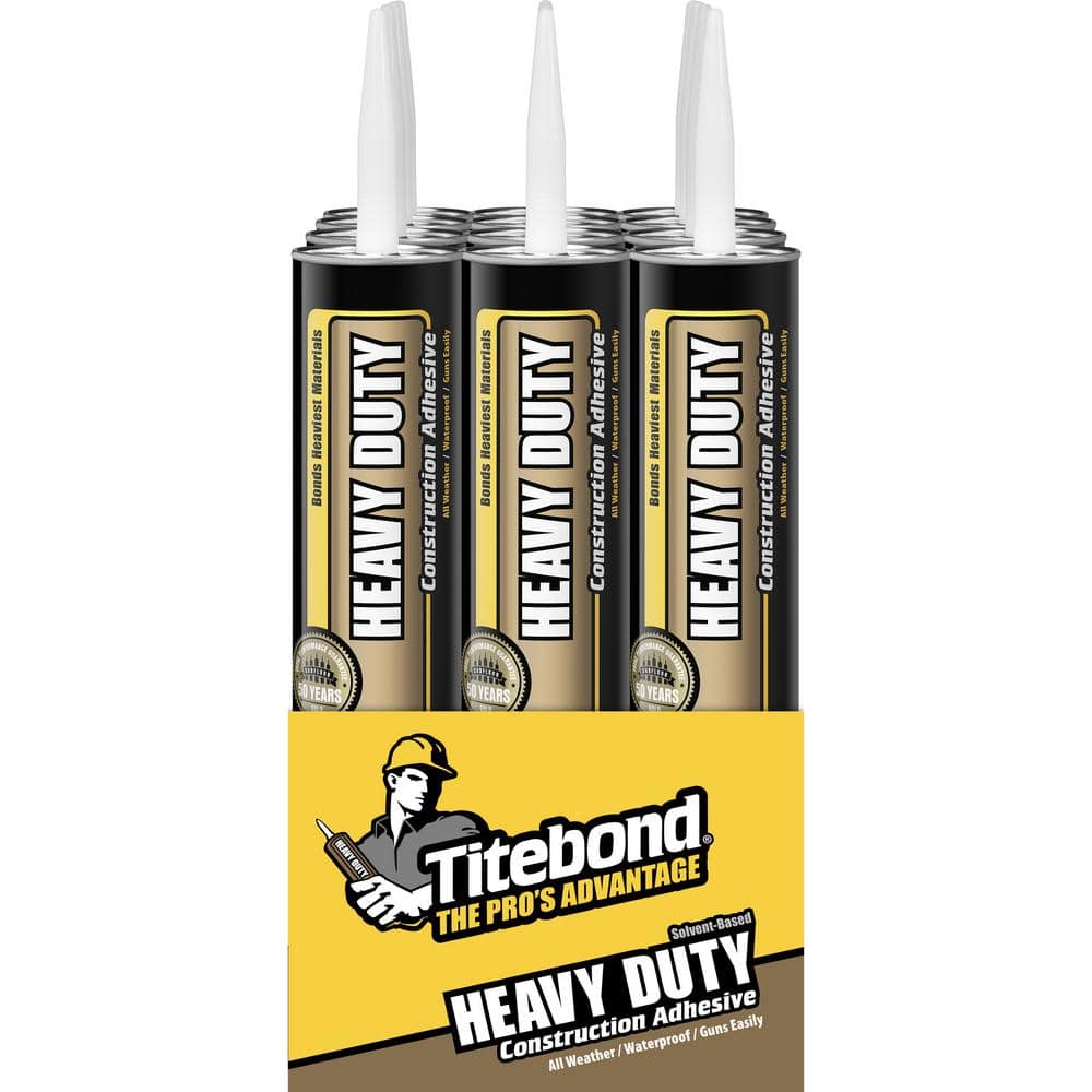 Titebond 28 Oz. Solvent-Based Heavy Duty Construction Adhesive (12-Pack ...