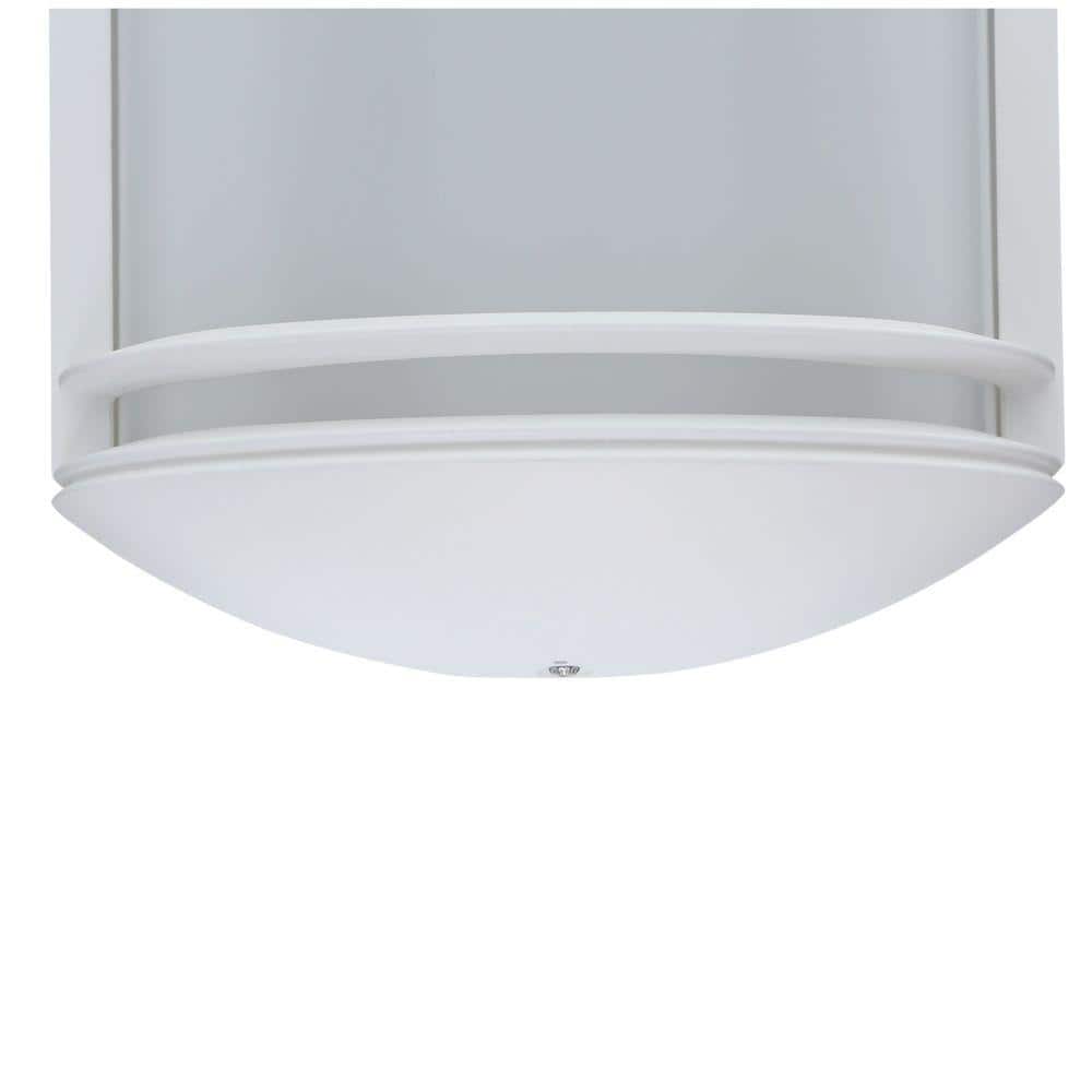 White Outdoor LED Wall Lantern Sconce with Cast Aluminum Housing