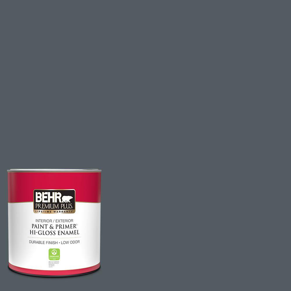 BEHR PREMIUM PLUS 1 qt. #PPU25-21 City Rain Hi-Gloss Enamel Interior ...