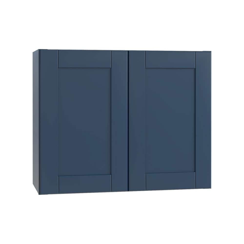 Washington Vessel Blue Plywood Shaker Assembled Wall Kitchen Cabinet Soft Close 30 in W x 12 in D x 24 in H price history on PriceWatchPro