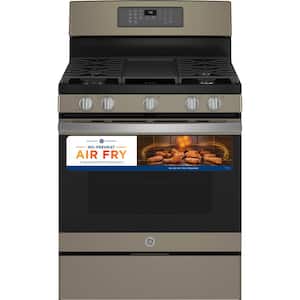 30 in. 5.0 cu. ft. Gas Range with Self-Cleaning Convection Oven and Air Fry in Slate