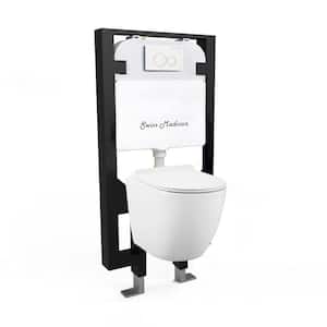St. Tropez Wall Hung Elongated Toilet Bowl Only in Glossy White