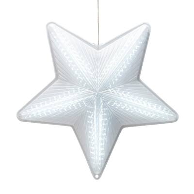 19 in. Tall Christmas 3D Hanging Star Ornament Decoration with LED Lights