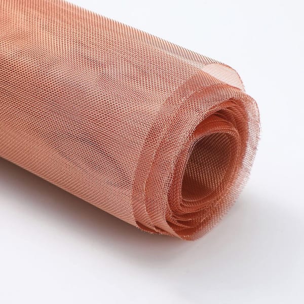 36 in. x 10 ft. 40 Pure Copper Mesh Roll Wire Fabric for Grounding Dense Filter Screen Woven Crafts Window Protection