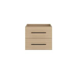 Napa 24 in. W x 22 in. D x 21 in. H Single Sink Bath Vanity Cabinet without Top in Sand Pine, Wall Mounted