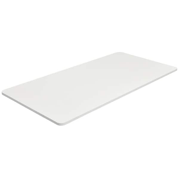 Costway 55 in. 1-Piece White Rectangle Wood Coffee Table Universal Tabletop for Standard
