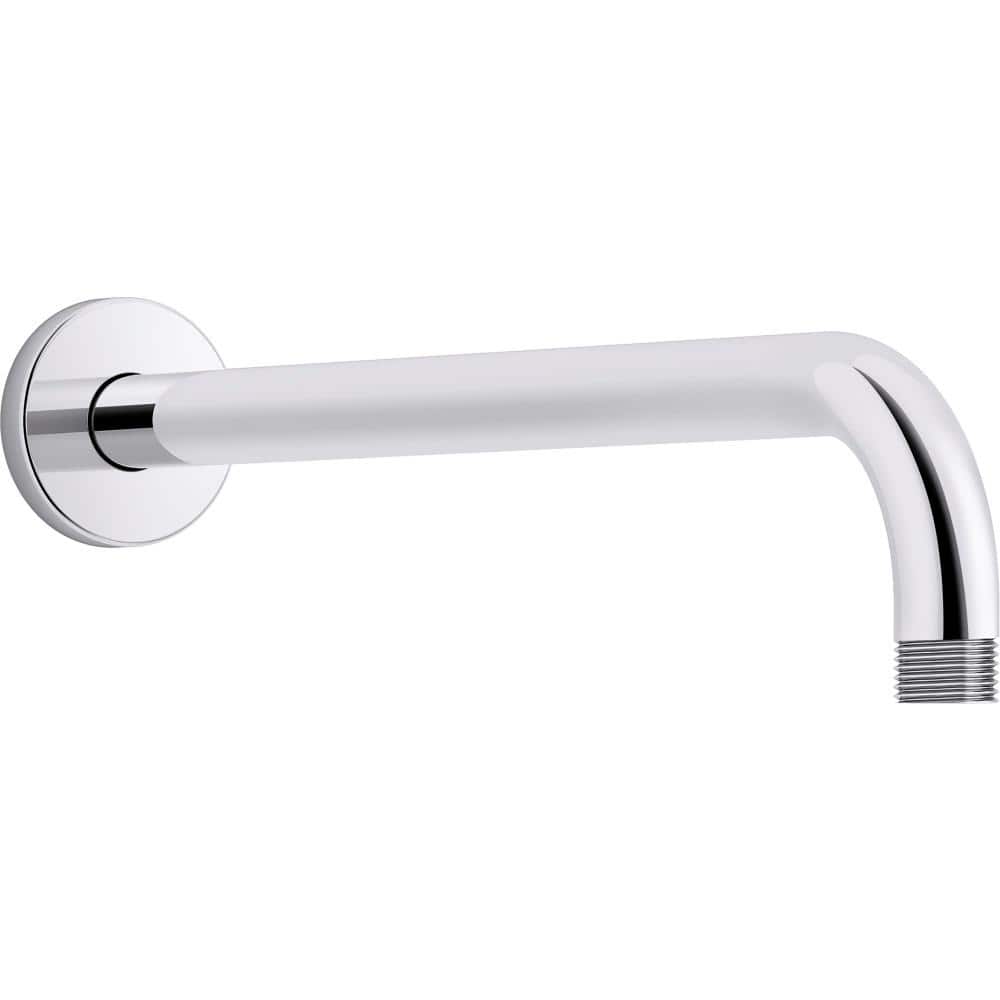 Statement 16 in. Wall-Mount Single-Function Rain Head Shower Arm and Flange in Polished Chrome