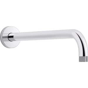 Statement 16 in. Wall-Mount Single-Function Rain Head Shower Arm and Flange in Polished Chrome