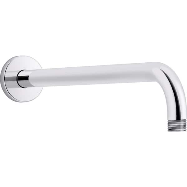 KOHLER Statement 16 in. Wall-Mount Single-Function Rain Head Shower Arm and Flange in Polished Chrome