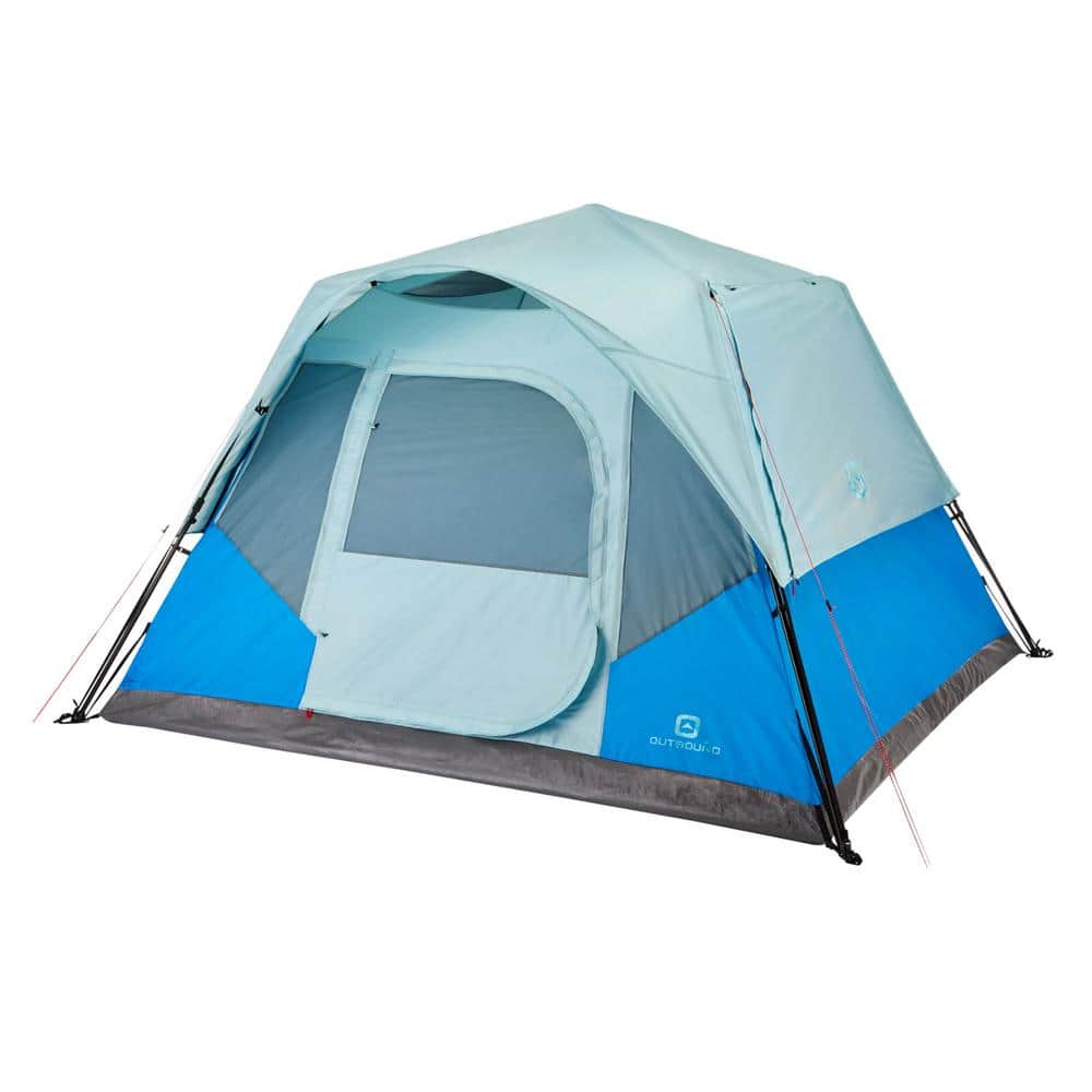 Outbound QuickCamp 6 Person Blue Cabin Tent with Carry Bag