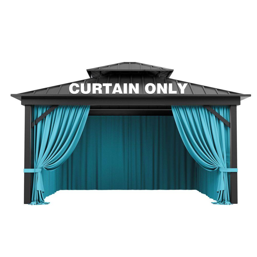 10 ft. x 13 ft. Universal Outdoor Privacy Curtains, Gazebo Curtain Replacement with Zipper Lake (4-Side Curtain Only) price history on PriceWatchPro