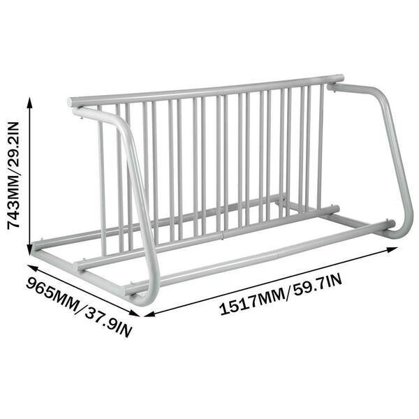 VEVOR 59 in. L 10 Holders Floor Bike Rack All Steel Grid Bike Rack