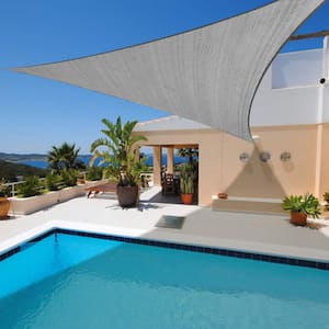 185 GSM Right Triangle UV Block Sun Shade Sail for Yard and Swimming Pool etc.