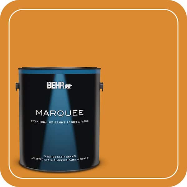 BEHR MARQUEE 1 gal. #280B-7 Status Bronze Satin Enamel Exterior Paint & Primer
