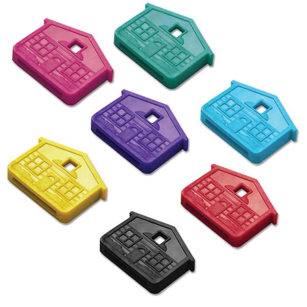 House Key Caps Display Assorted Colors (100 Per Pack)