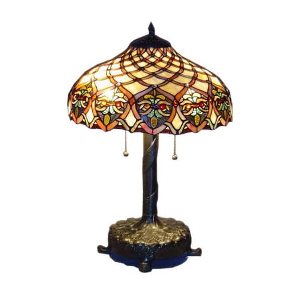 Serena D'italia Tiffany Baroque 25 in. Bronze Table Lamp