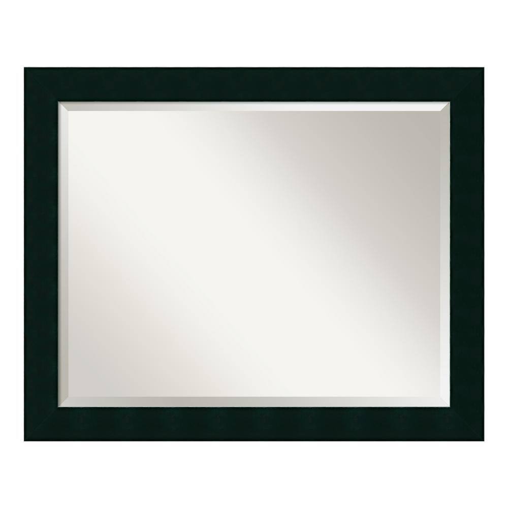 Tribeca Black Beveled Wood Framed Bathroom Vanity Mirror
