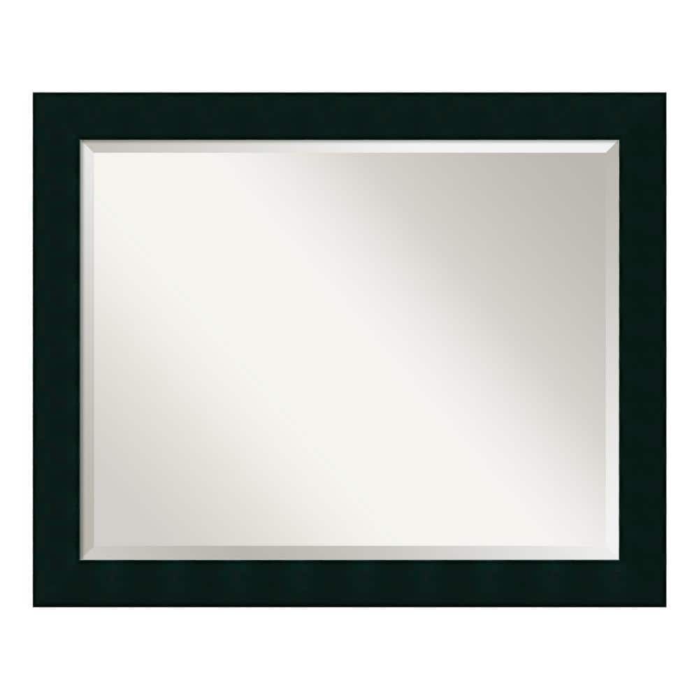 Tribeca Black Beveled Wood Framed Bathroom Vanity Mirror