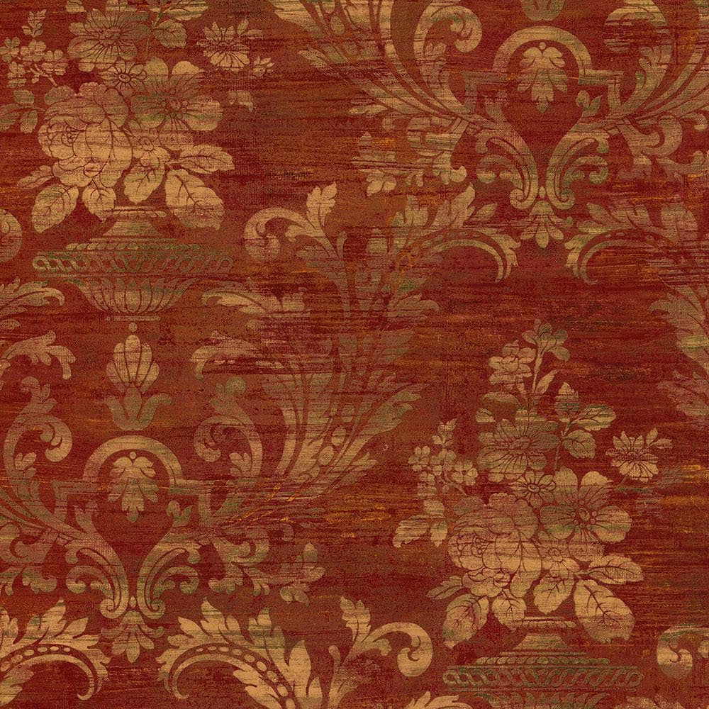 Norwall Sari Damask Vinyl Roll Wallpaper (Covers 55 sq. ft.) SM30383 ...