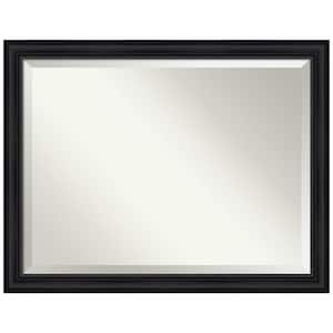 Astor 44.88 in. x 34.88 in. Modern Rectangle Framed Black Bathroom Vanity Mirror
