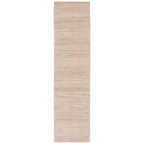 Natural Fiber 2 ft. x 7 ft. Natural/Ivory Solid Color Runner Rug