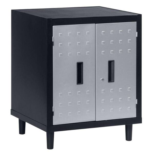 Edsal 26 in. W x 34 in. H x 24 in. D Freestanding Steel Cabinet in Black-DISCONTINUED