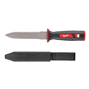 11 in. Stainless Steel Clip Point Partially Serrated Duct Knife