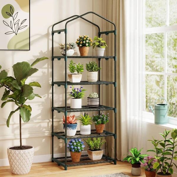 Costway 69 in. x 48 in. x 75 in. Mini Greenhouse with 5 Tier