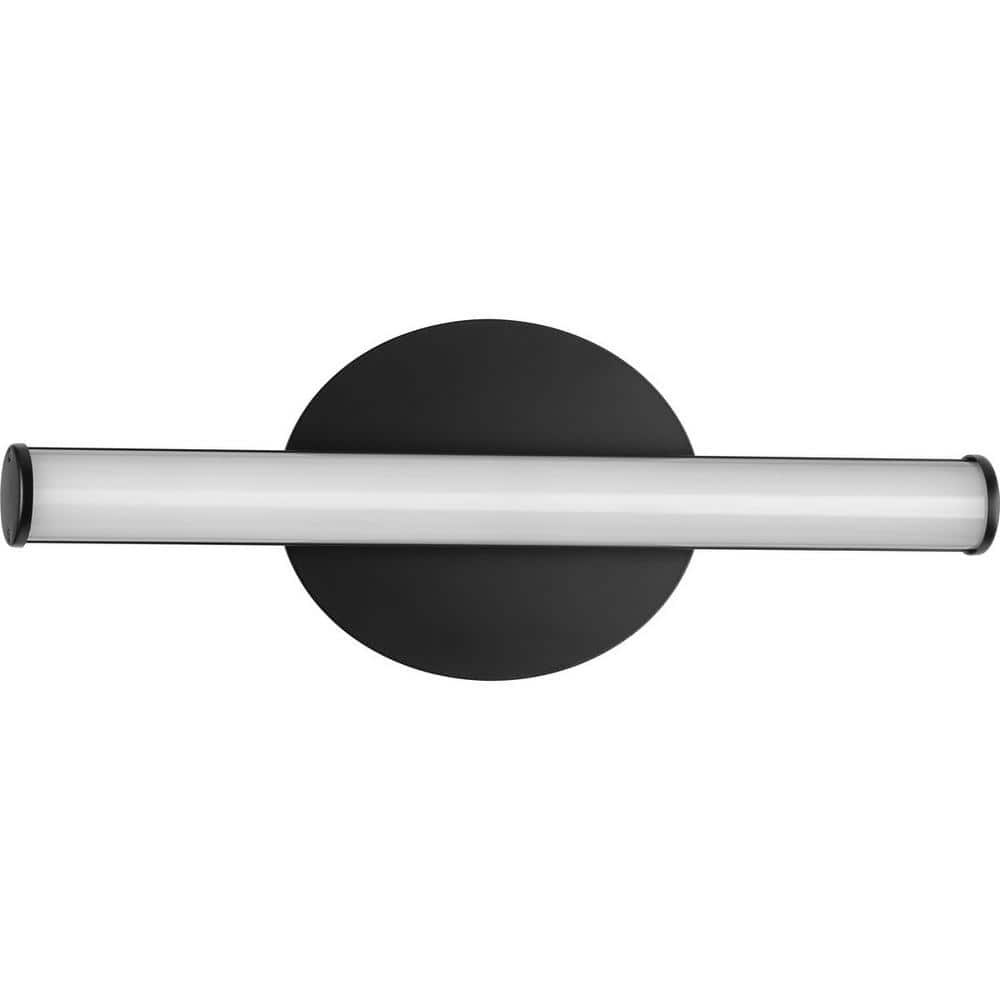 Matte Black LED Small Linear Vanity Light with Acrylic Shade