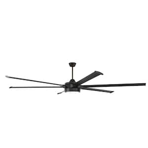 Prost 102 in. Indoor/Outdoor Flat Black Finish Ceiling Fan with Smart Wi-Fi Enabled Remote and Integrated LED Light