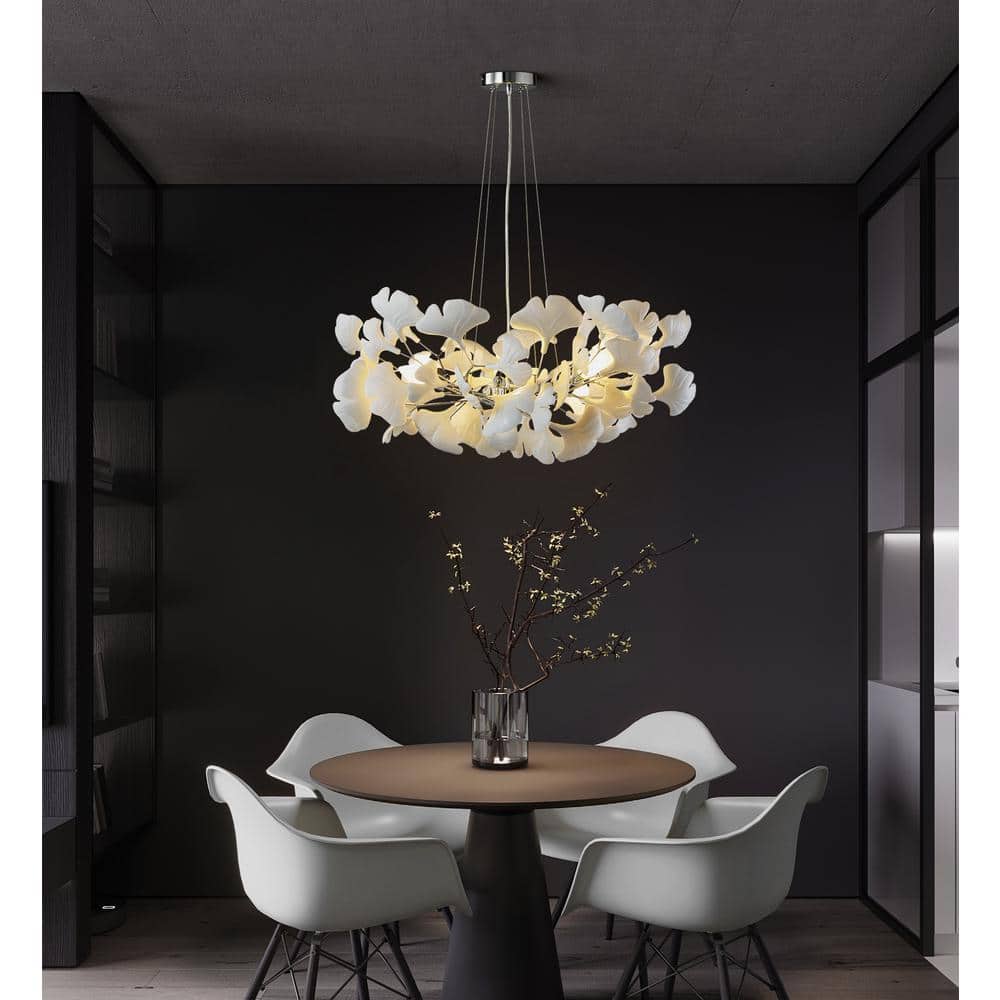 高価値セリー Chandelier, Silver Light 6 YUYI Luxury Branch Ginkgo パンツ