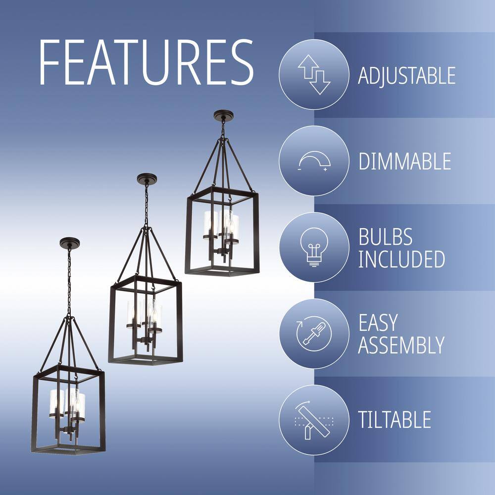 Geometric Bronze 12" LED Glass Pendant Light