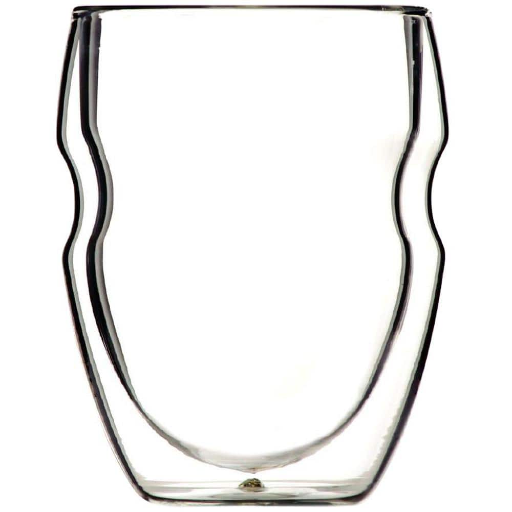 Ozeri Serafino Double Wall 8 oz Beverage & Coffee Glasses - Set of 4 Insulated